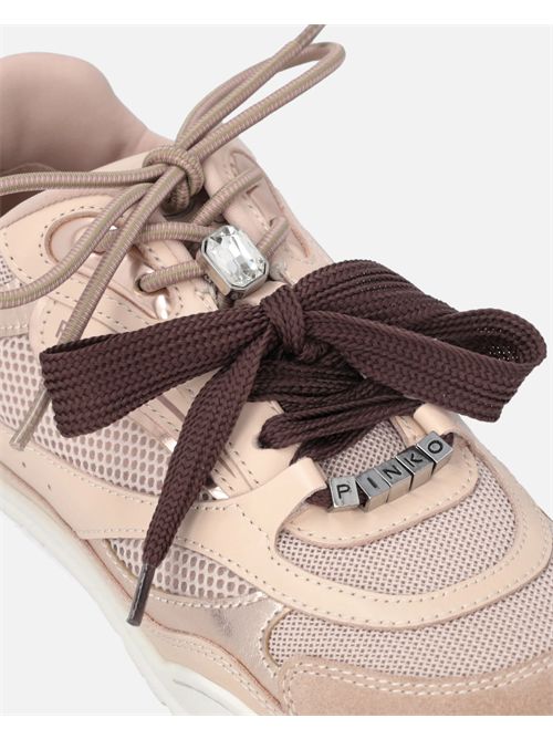 Sneakers con lacci doppi e applicazioni gioiello PINKO | SS0185P020P26